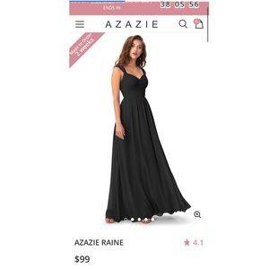 Azazie A4 Black Raine Dress